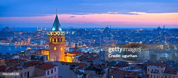 istanbul turkey - galata tower stock pictures, royalty-free photos & images