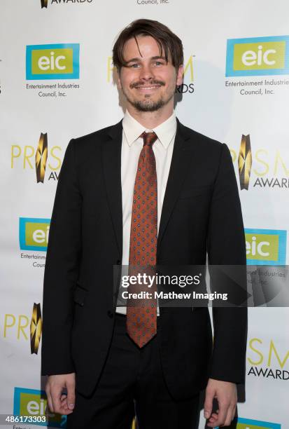 Actor Jason Ritter arrives at the 18th Annual PRISM Awards at Skirball Cultural Center on April 22, 2014 in Los Angeles, California.