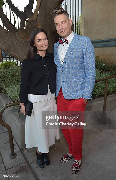 Rosetta Getty and Cameron Silver attend David Webb And Fashion At LACMA on April 22, 2014 in Los Angeles, California.