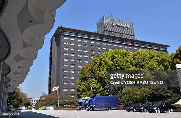 This picture taken on April 15, 2014 shows the Takanawa Prince Hotel, a hotel of Japanese railway and hotels giant Seibu Holdings in Tokyo. Seibu...