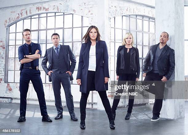 Season: 17 -- Pictured: Peter Scanavino as Detective Dominick "Sonny" Carisi, Raúl Esparza as A.D.A Rafael Barba, Mariska Hargitay as Sgt. Olivia...