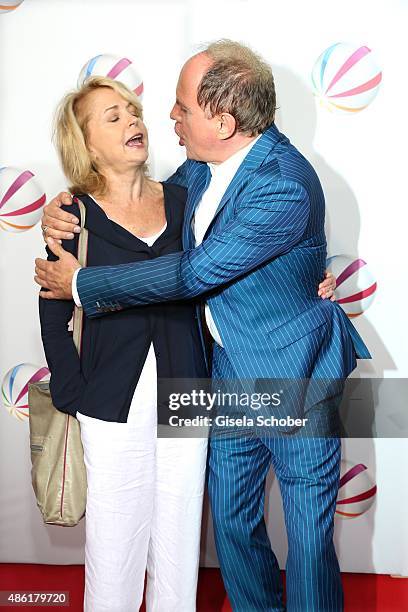 Gisela Schneeberger and Uwe Ochsenknecht during the premiere of the film 'Die Udo Honig Story' at Gloria Palast in Munich on September 1, 2015 in...