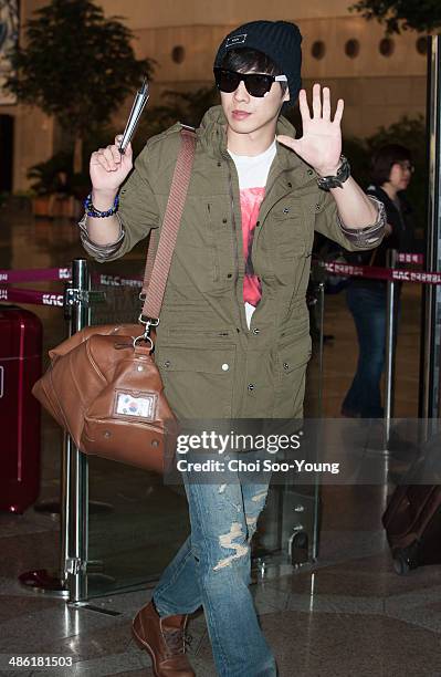 Are seen at Gimpo International Airport on April 2, 2014 in Gimpo, South Korea.