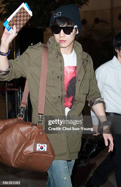 Are seen at Gimpo International Airport on April 2, 2014 in Gimpo, South Korea.