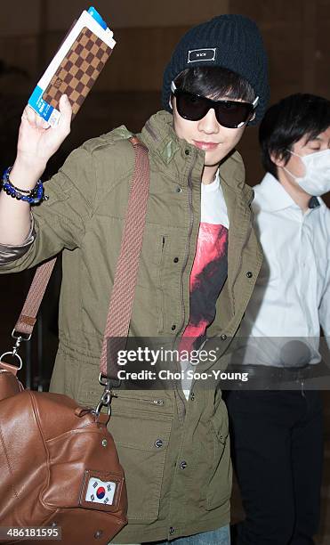 Are seen at Gimpo International Airport on April 2, 2014 in Gimpo, South Korea.