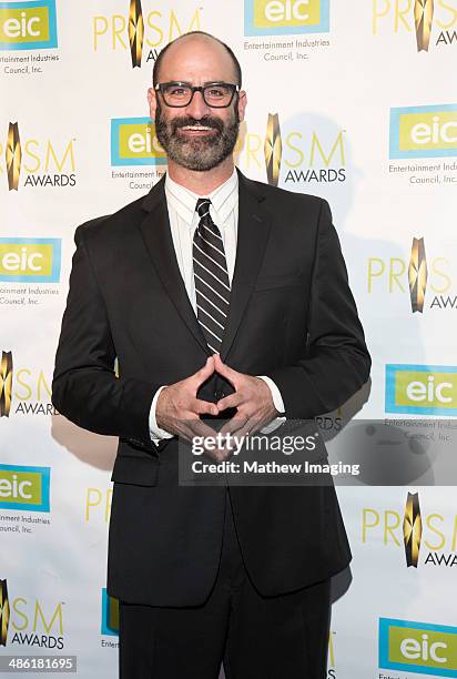 Actor Brody Stevens arrives at the 18th Annual PRISM Awards at Skirball Cultural Center on April 22, 2014 in Los Angeles, California.