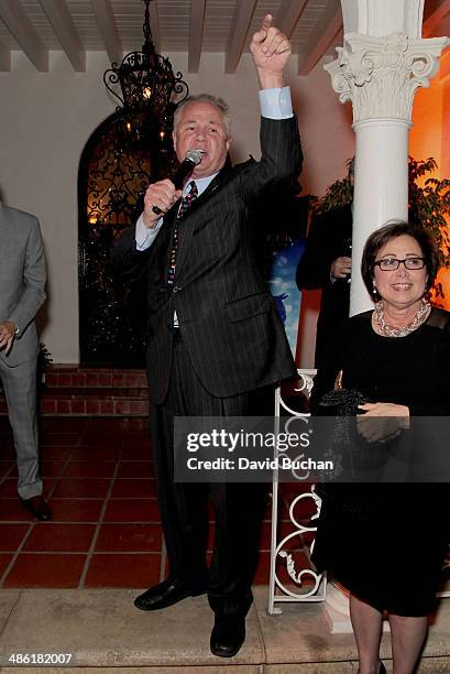 Los Angeles City Councilmember, 4th District Tom LaBonge speaks at the 8th Annual BritWeek Launch Party at a private residence on April 22, 2014 in...