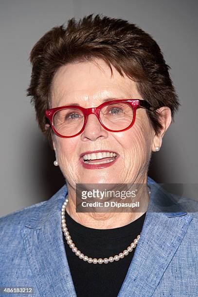 Billie Jean King attends the 18th Annual CityParks Tennis Benefit at the USTA Billie Jean King National Tennis Center on September 1, 2015 in New...