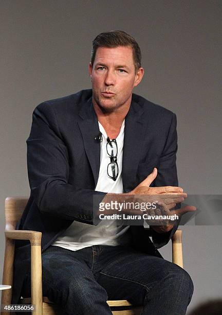 Edward Burns attends Apple Store Soho presents Meet The Creator: Edward Burns, "Public Morals" at Apple Store Soho on September 1, 2015 in New York...