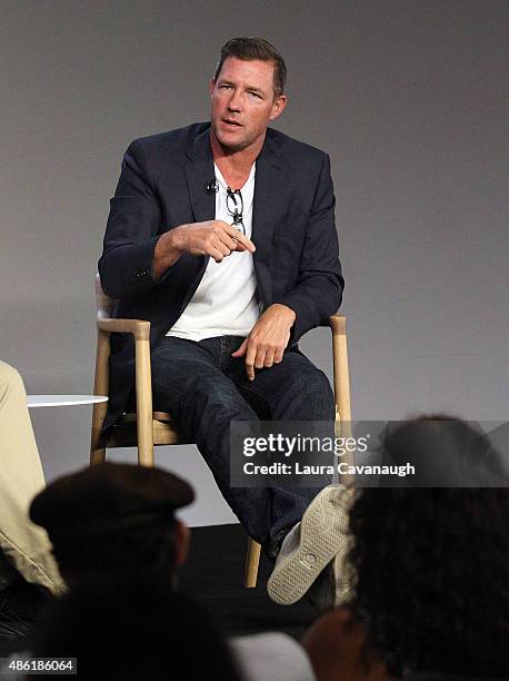 Edward Burns attends Apple Store Soho presents Meet The Creator: Edward Burns, "Public Morals" at Apple Store Soho on September 1, 2015 in New York...