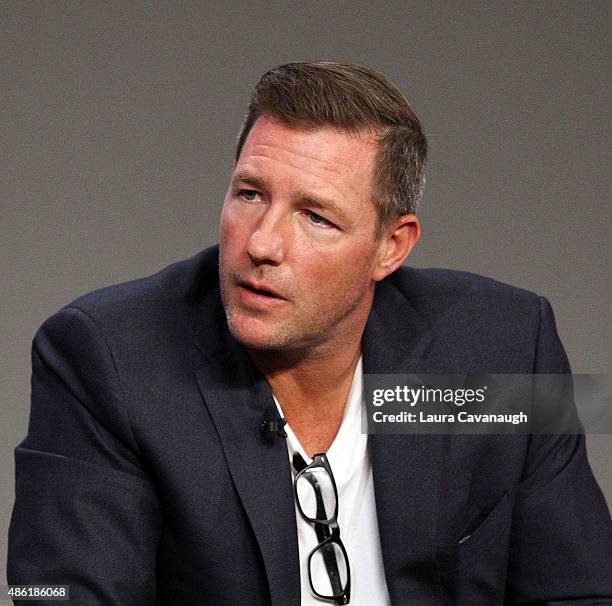 Edward Burns attends Apple Store Soho presents Meet The Creator: Edward Burns, "Public Morals" at Apple Store Soho on September 1, 2015 in New York...