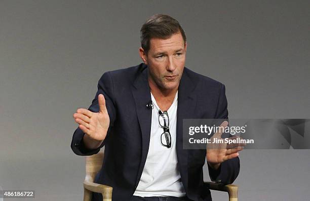 Actor/director Edward Burns attends Apple Store Soho presents Meet The Creator: "Public Morals" at Apple Store Soho on September 1, 2015 in New York...