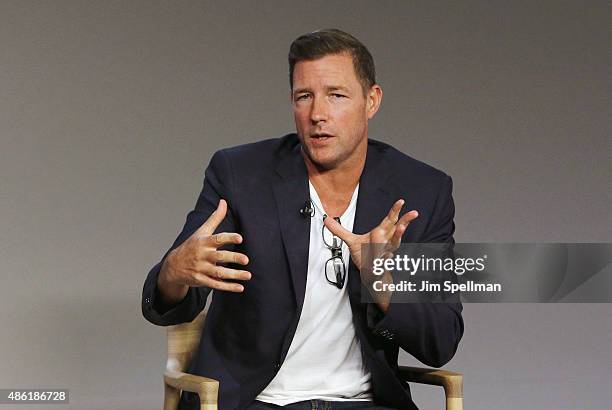 Actor/director Edward Burns attends Apple Store Soho presents Meet The Creator: "Public Morals" at Apple Store Soho on September 1, 2015 in New York...