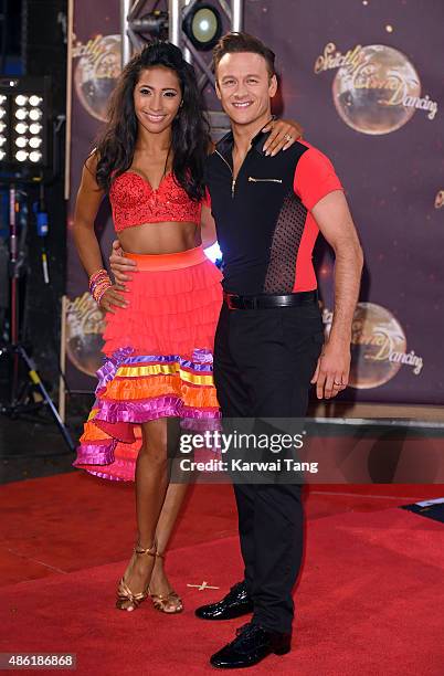 Karen Clifton and Kevin Clifton attend the red carpet launch of "Strictly Come Dancing 2015" at Elstree Studios on September 1, 2015 in Borehamwood,...