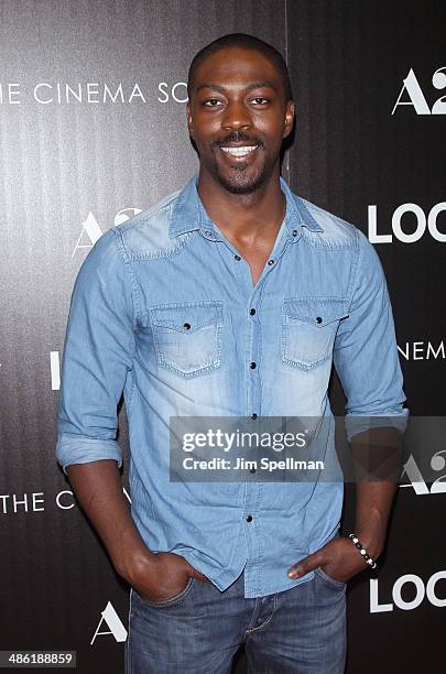 Actor David Ajala attends the A24 and The Cinema Society premiere of "Locke" at The Paley Center for Media on April 22, 2014 in New York City.