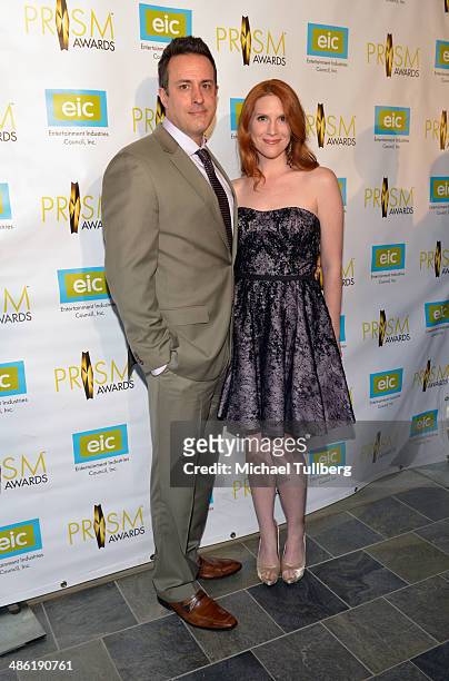 Actors Tony Glazer and Summer Crockett-Moore attend the 18th Annual PRISM Awards Ceremony at Skirball Cultural Center on April 22, 2014 in Los...
