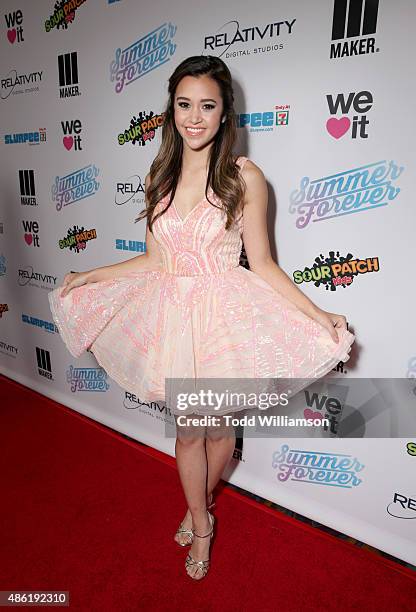 Actress Megan Nicole attends the SUMMER FOREVER Premiere on September 1, 2015 in Los Angeles, California.