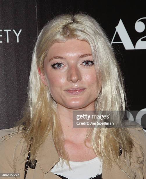 Sophie Sumner attends the A24 and The Cinema Society premiere of "Locke" at The Paley Center for Media on April 22, 2014 in New York City.