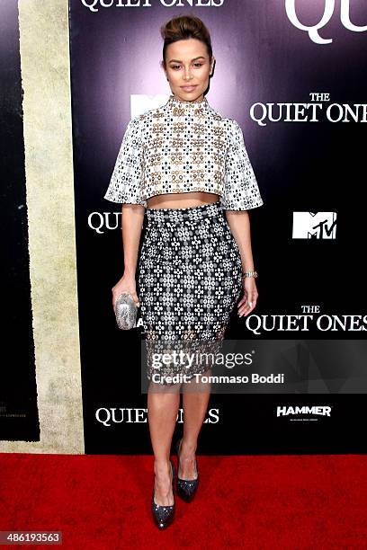 Actress Zulay Henao attends the "The Quiet Ones" Los Angeles premiere held at The Theatre At Ace Hotel on April 22, 2014 in Los Angeles, California.