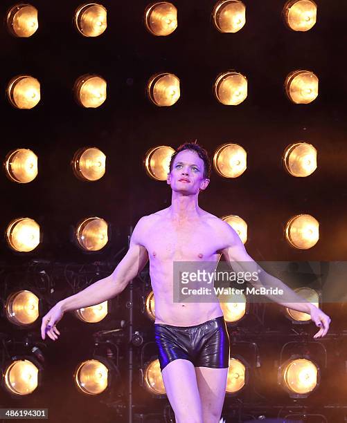 Neil Patrick Harris during the Broadway Opening Night Performance Curtain Call for 'Hedwig and the Angry Inch' at the Belasco Theatre on April 22,...