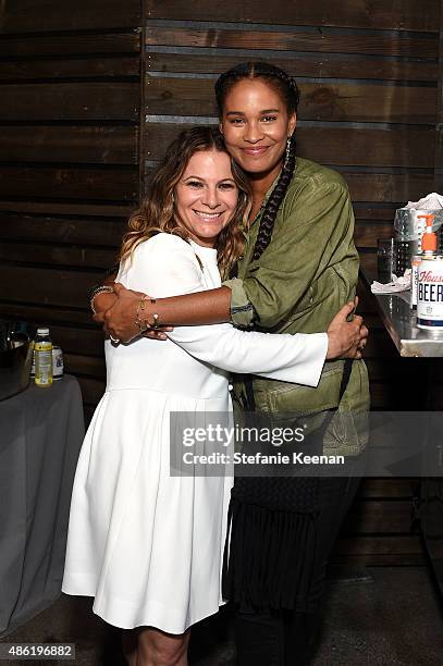 Ashlee Margolis and Joy Bryant attend The A List 15th Anniversary Party on September 1, 2015 in Beverly Hills, California.