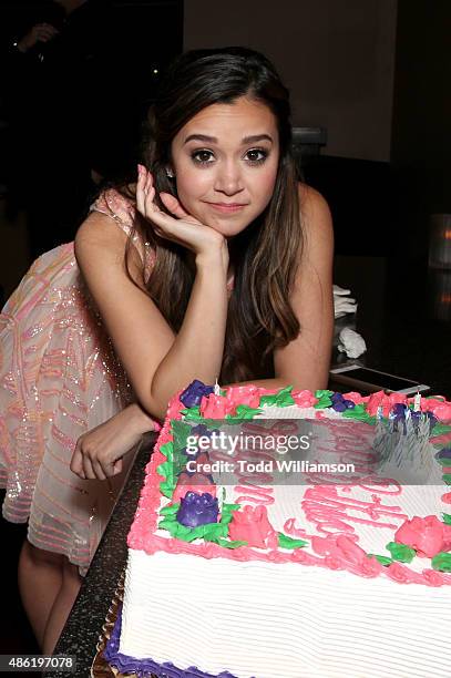 Actress Megan Nicole celebrates her birthday at the SUMMER FOREVER Premiere on September 1, 2015 in Los Angeles, California.