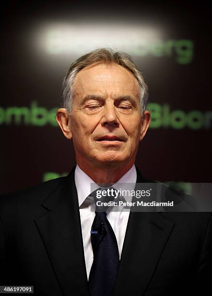 Former British Prime Minister Tony Blair speaks at Bloomberg on April 23, 2014 in London, England. In his speech to financial workers Mr Blair warned...