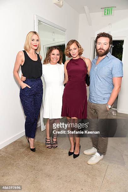 Leslie Bibb, Ashlee Margolis, Bijou Phillips and Danny Masterson attends The A List 15th Anniversary Party on September 1, 2015 in Beverly Hills,...