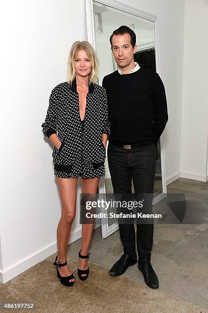 Anita Briem and Constaintine Paraskevopoulus attend The A List 15th Anniversary Party on September 1, 2015 in Beverly Hills, California.