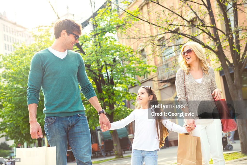 Family in shopping