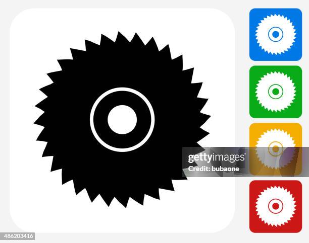 saw icon flat graphic design - using circular saw stock illustrations