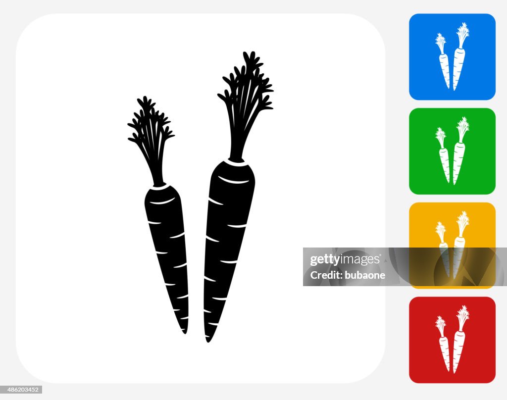 ニンジングラフィックデザインアイコンフラット