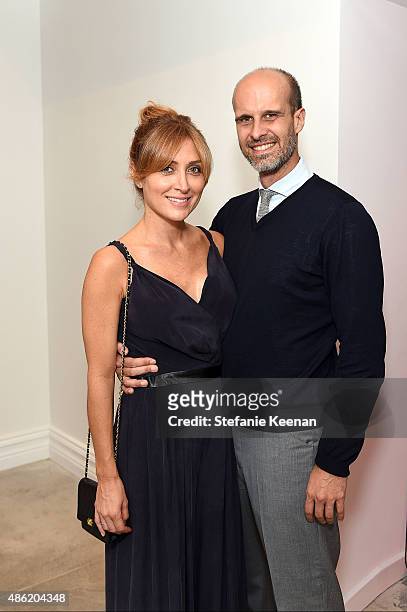Sasha Alexander and Edoardo Ponti attend The A List 15th Anniversary Party on September 1, 2015 in Beverly Hills, California.