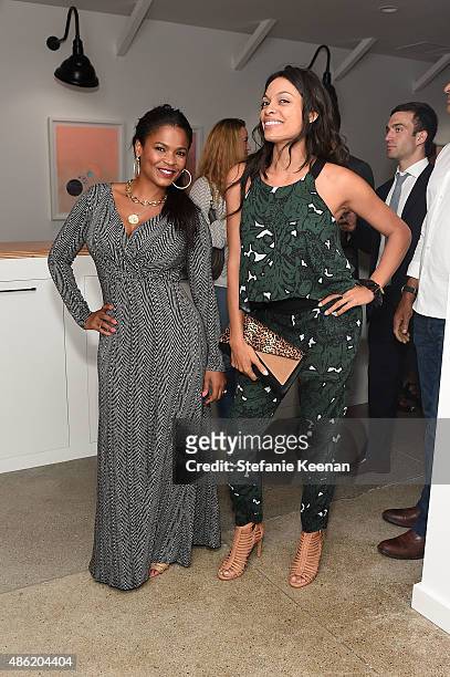 Nia Long and Rosario Dawson attend The A List 15th Anniversary Party on September 1, 2015 in Beverly Hills, California.
