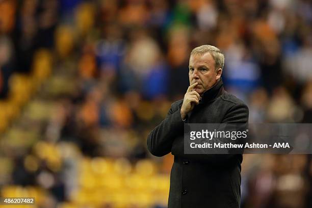 Kenny Jackett of Wolverhampton Wanderers during the Capital One Cup match between Wolverhampton Wanderers and Barnet at Molineux on August 25, 2015...
