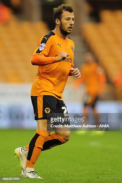 Adam Le Fondre of Wolverhampton Wanderers during the Capital One Cup match between Wolverhampton Wanderers and Barnet at Molineux on August 25, 2015...