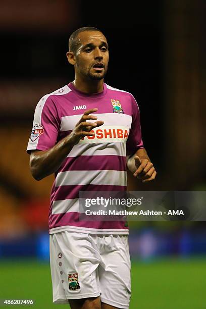 Curtis Weston of Barnet during the Capital One Cup match between Wolverhampton Wanderers and Barnet at Molineux on August 25, 2015 in Wolverhampton,...