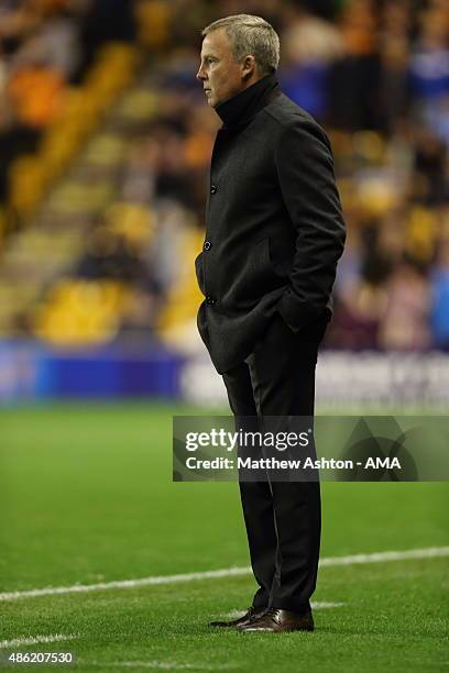 Kenny Jackett manager / head coach of Wolverhampton Wanderers during the Capital One Cup match between Wolverhampton Wanderers and Barnet at Molineux...