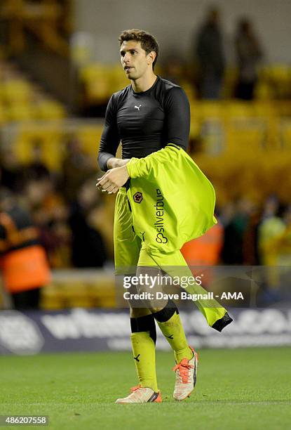 Emiliano Martinez of Wolverhampton Wanderers during the Capital One Cup match between Wolverhampton Wanderers and Barnet at Molineux on August 25,...