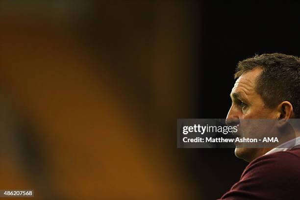 Martin Allen the head coach / manager of Barnet during the Capital One Cup match between Wolverhampton Wanderers and Barnet at Molineux on August 25,...