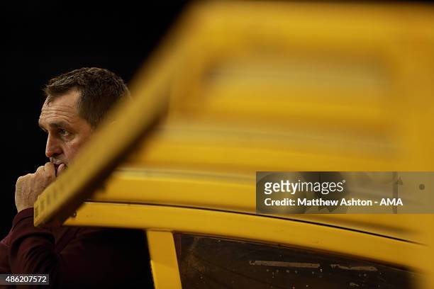 Martin Allen the head coach / manager of Barnet during the Capital One Cup match between Wolverhampton Wanderers and Barnet at Molineux on August 25,...