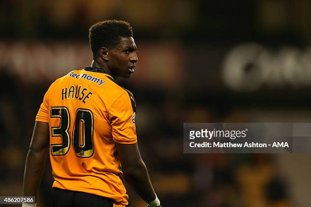 Kortney Hause of Wolverhampton Wanderers during the Capital One Cup match between Wolverhampton Wanderers and Barnet at Molineux on August 25, 2015...