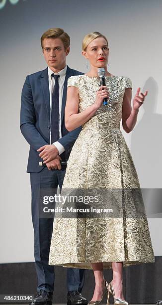 Actor Hayden Christensen and Actress Kate Bosworth attend '90 Minutes In Heaven' Atlanta premiere at Fox Theater on September 1, 2015 in Atlanta,...