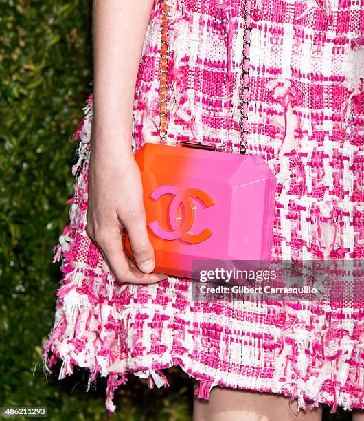 Actress Greta Gerwig attends the 9th annual Chanel Artists Dinner during the 2014 Tribeca Film Festival at Balthazar on April 22, 2014 in New York,...