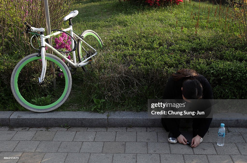 Families Mourn Loss At Group Memorial Altar In Ansan