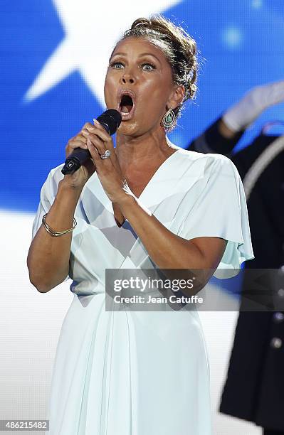 Vanessa Williams performs during the 15th Annual USTA Opening Night Gala on Day 1 of the 2015 US Open at USTA Billie Jean King National Tennis Center...