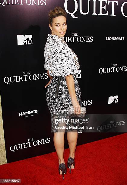 Zulay Henao arrives at the Los Angeles Premiere of "The Quiet Ones" held at The Theatre at Ace Hotel on April 22, 2014 in Los Angeles, California.
