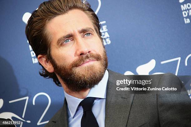 Jake Gyllenhaal attends the 'Everest' photocall during the 72nd Venice Film Festival on September 2, 2015 in Venice, Italy.