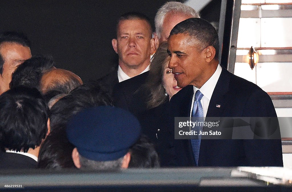 U.S. President Barack Obama Arrives In Tokyo