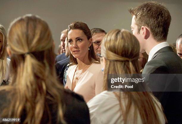 Catherine, Duchess of Cambridge is seen during their visit to Elizabeth on April 23, 2014 in Adelaide, Australia. The Duke and Duchess of Cambridge...